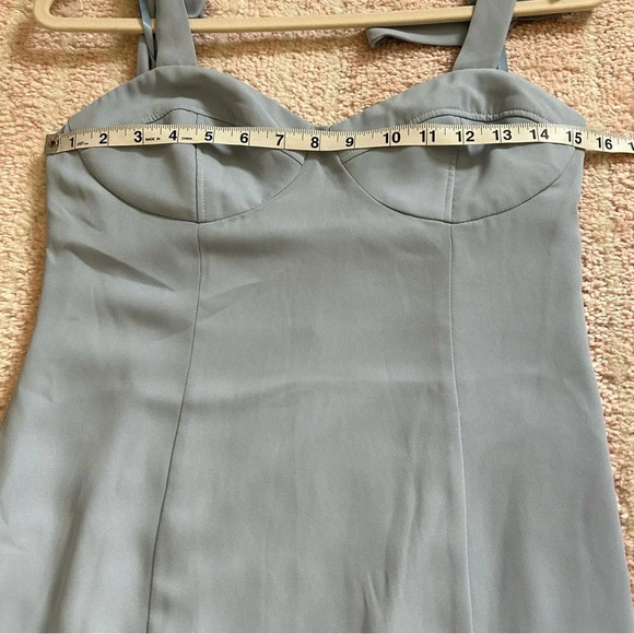 NWT BHLDN Antonia Georgette Maxi Dress Bridesmaid Pale Blue Size 6 Homecoming - Picture 8 of 15
